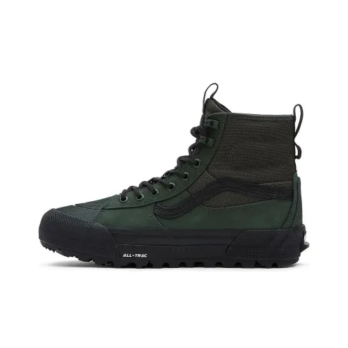Vans SK8 Gore-Tex Mte-3 Cushioning Wear-Resistant High-Top Skateboard Shoes Unisex Green Black