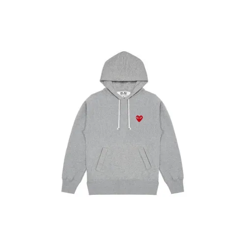 CDG Play Sweatshirts Unisex Top Gray