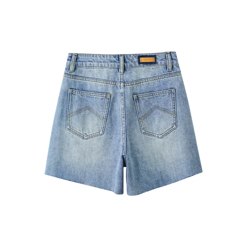 AMII Denim Shorts Women's Washed Blue-1