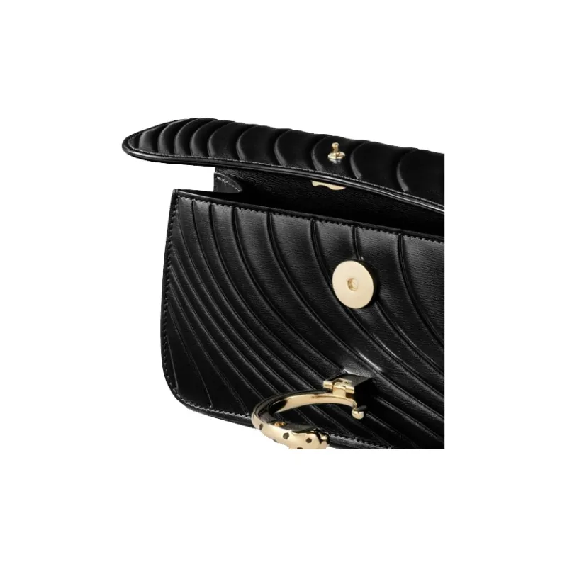 CARTIER Panthère De Cartier Calfskin Shoulder Bag Crossbody Bag Mini Women's Black-1