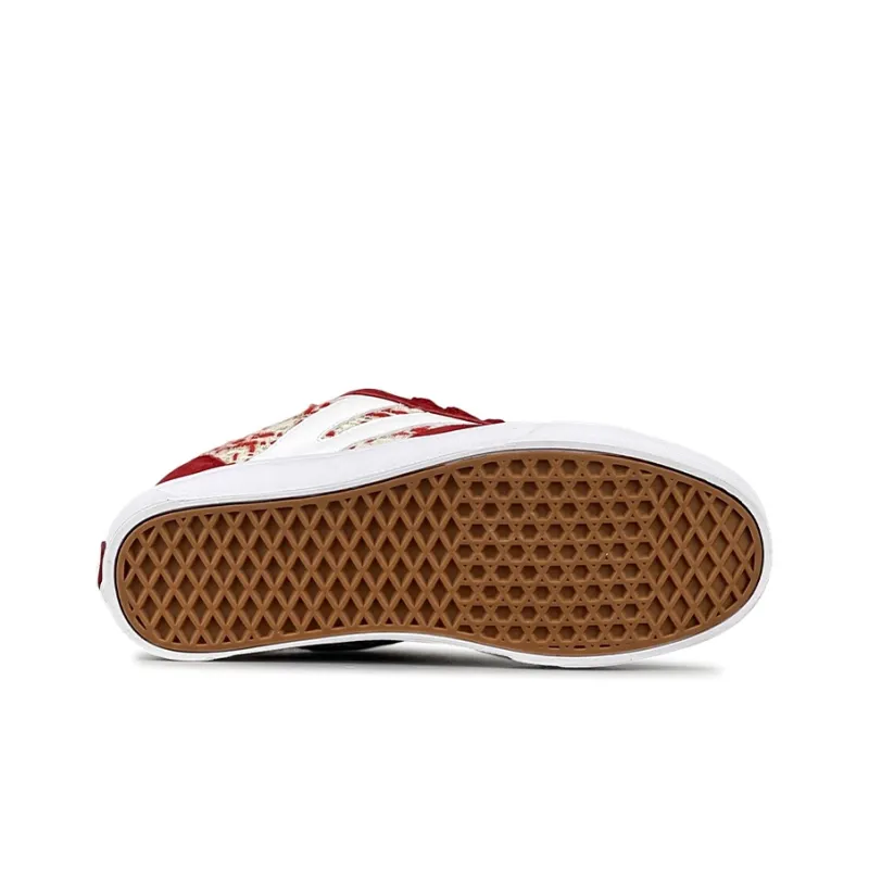 VFDF Wear Resistant Low Top Skateboard Shoes Women's Red-5