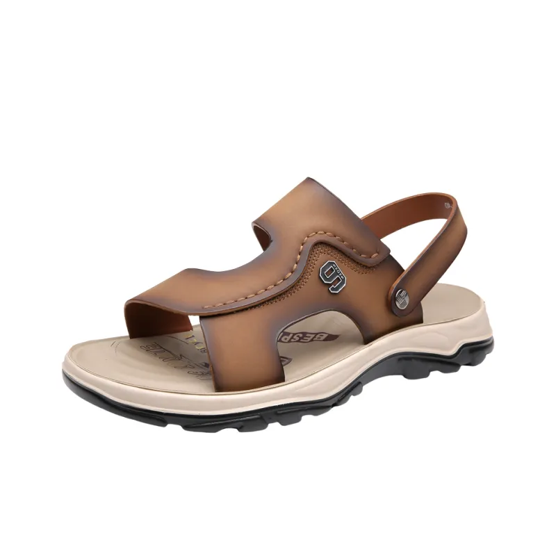 PAMATE Beach Sandals Men Brown/Gray-1