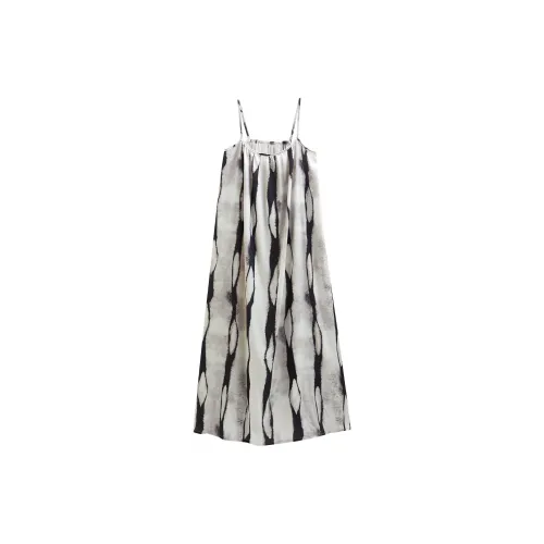 Same Language Nightgown Women's Xuan Paper With White And Black Stripes