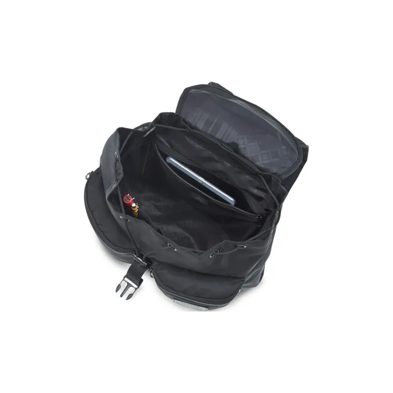 PORTER Nylon With Fabric Metal And Leather Backpack Medium Size Unisex Black-3