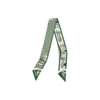 HERMES Silk Scarves Women's Green
