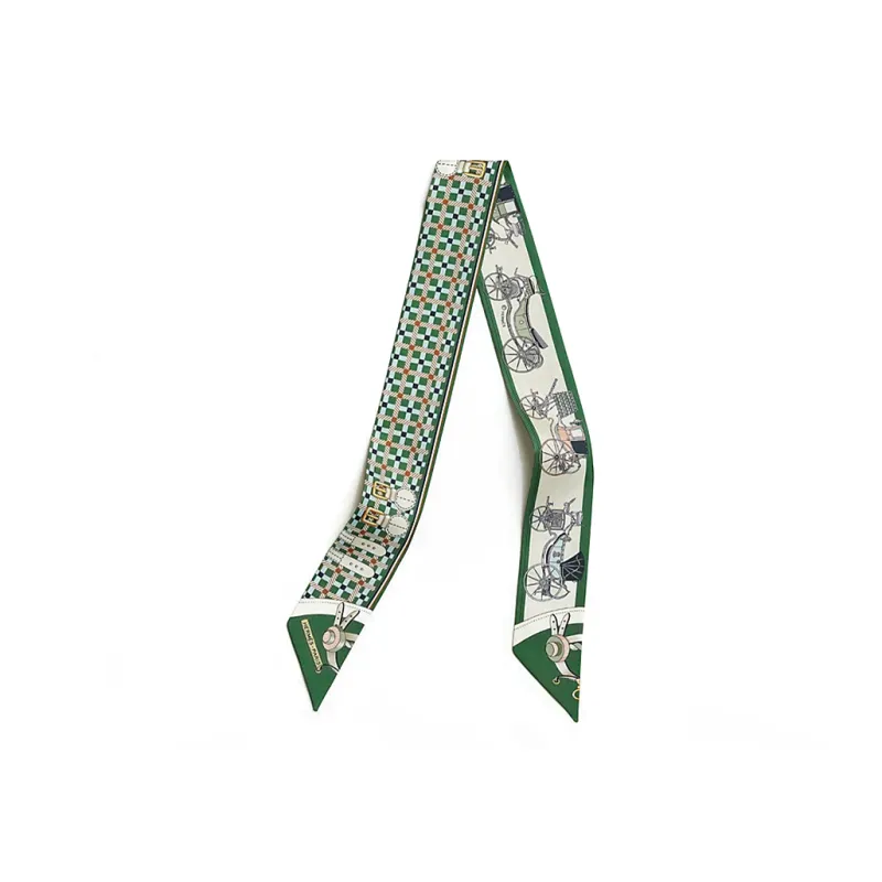 HERMES Silk Scarves Women's Green-0