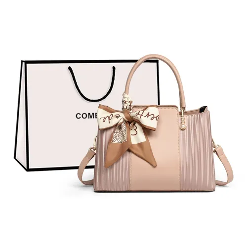 COMELY Synthetic Leather Shoulder Bag Crossbody Bag Handbags Medium Size Women's Pink