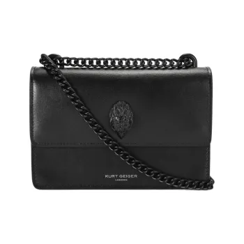 Kurt Geiger London Cow Leather Shoulder Bag Crossbody Bag Small Size Women's Black