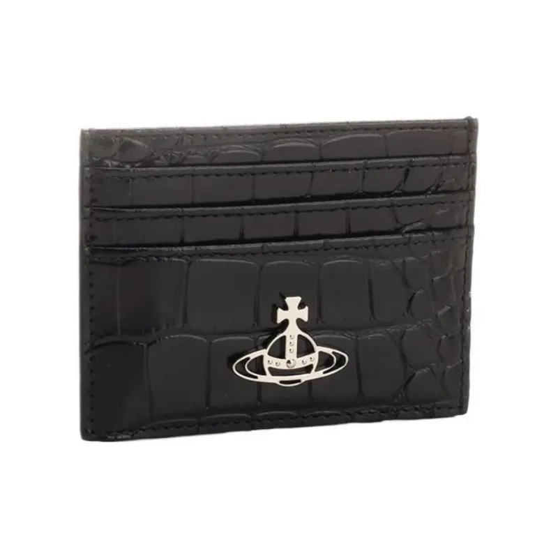 Vivienne Westwood Cow Leather Card Holder Women's Black-1