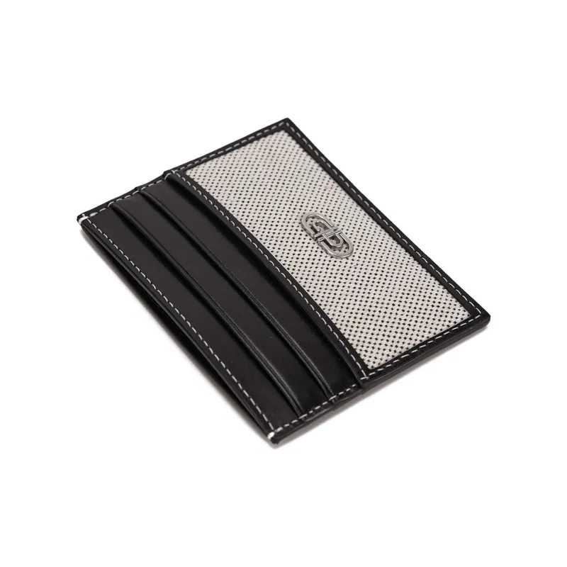 PEDRO Cow Leather Card Holder Regular Men's Black/Light Umber-2