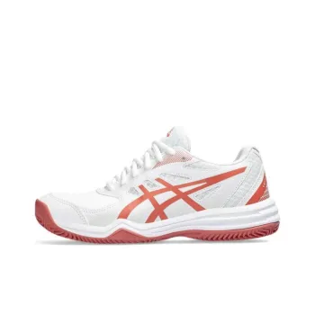 Asics Court Slide 3 Clay Cushioning, Slip Resistant, And Abrasion Resistant Low Top Tennis Shoes Women's Red White