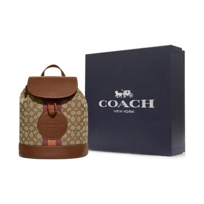 COACH Dempsey 26 Signature Jacquard Stripe Backpack-8