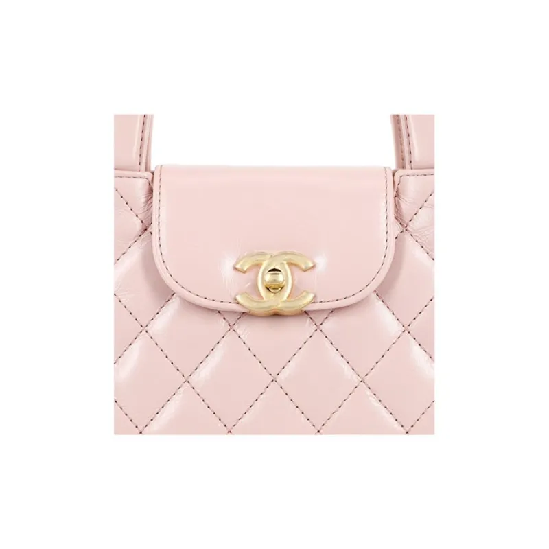CHANEL Calfskin Crossbody One Shoulder Handbag Mini Women's Light Pink-4