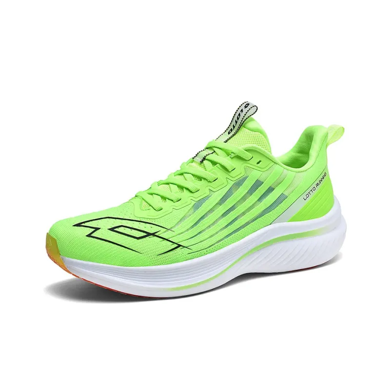 LOTTO Cushioning Anti Slip And Wear Resistant Low Top Marathon Running Shoes Men's Neon Green-3