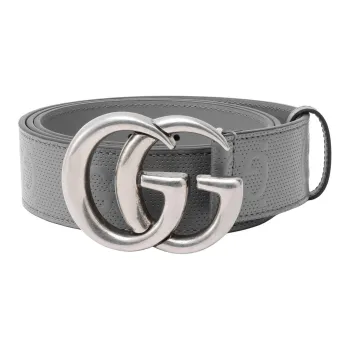 GUCCI Gg Embossed Leather Belt