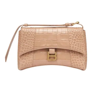 Balenciaga Downtown Cow Leather Crossbody Bag Shoulder Bag Women's Brown
