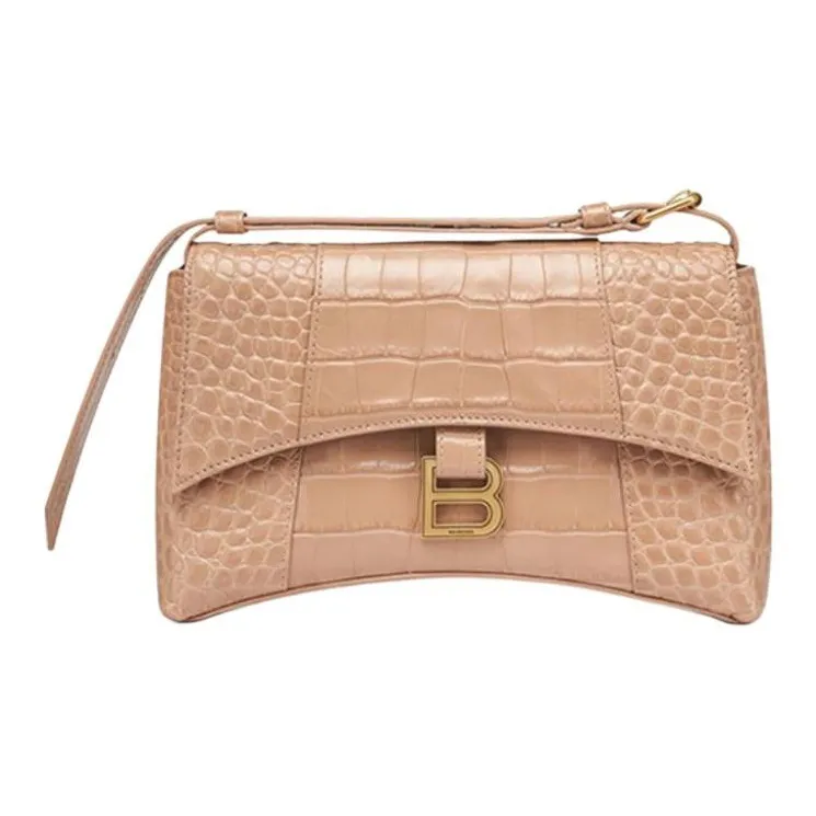 Balenciaga Downtown Cow Leather Crossbody Bag Shoulder Bag Women's Brown-0