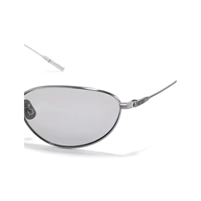 Fakeme Β Titanium Oval Sunglasses Women's Silver-2