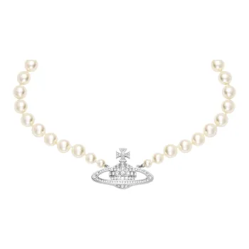 Vivienne Westwood One Row Pearl Bas Relief Choker