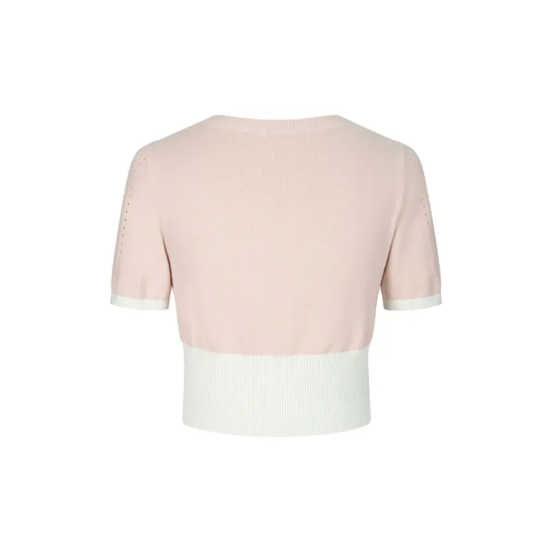 HERLIAN T Shirt Women's White & Pink-1