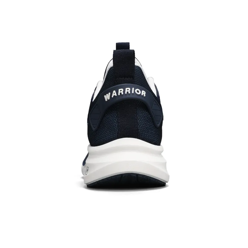 Warrior Abrasion Resistant, Lightweight, And Breathable Low Top Running Shoes Men's White Blue-3