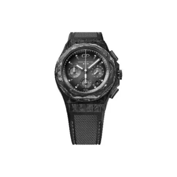 GP Laurel Series Automatic Mechanical Movement Men's Watches Watch 44mm Gray Dial Glassy Carbon Watch Case Rubber Strap