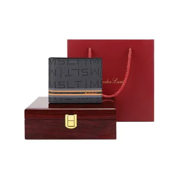MashaLanti Polyvinyl Chloride Money Clip Clutch Card Holder Wallet Men's Dark Gray