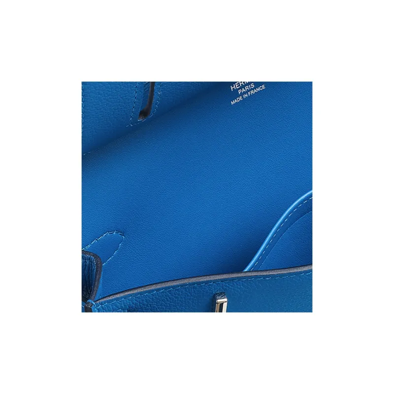 HERMES Jypsiere Evercolor Calfskin Shoulder Bag Crossbody Bag Mini Women's Glaze Blue-2
