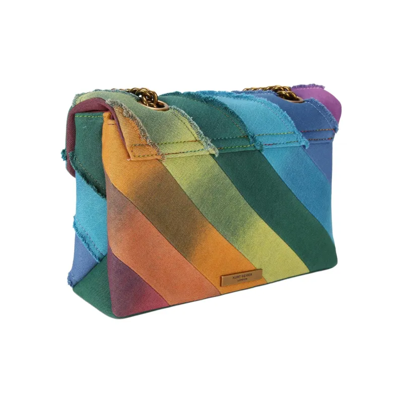 Kurt Geiger London Denim Shoulder Bag Crossbody Bag Large Size Women's Multicolor-2