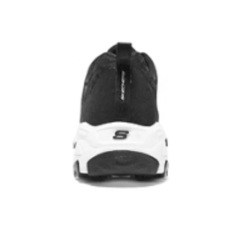 Skechers D'LITES 1.0 Anti Slip And Wear Resistant Breathable Low Top Chunky Sneakers Women's Black-3