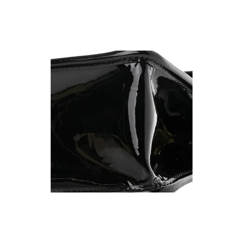 CHANEL Patent Leather Flap Bag, Messenger Bag, Briefcase, Shoulder Bag, Crossbody Bag, Handbag Women's Black-6