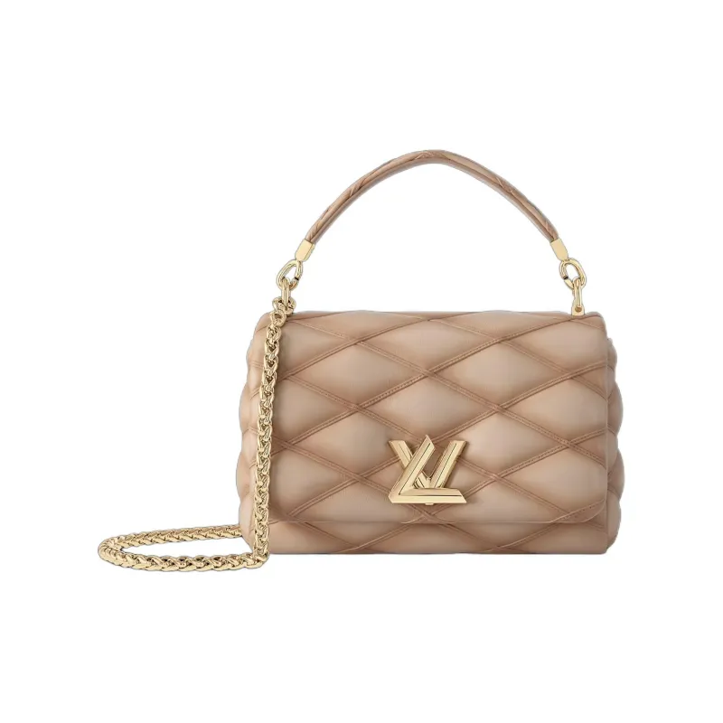 LOUIS VUITTON Sheepskin One Shoulder Handbags Medium Size Women's Light Brown-0