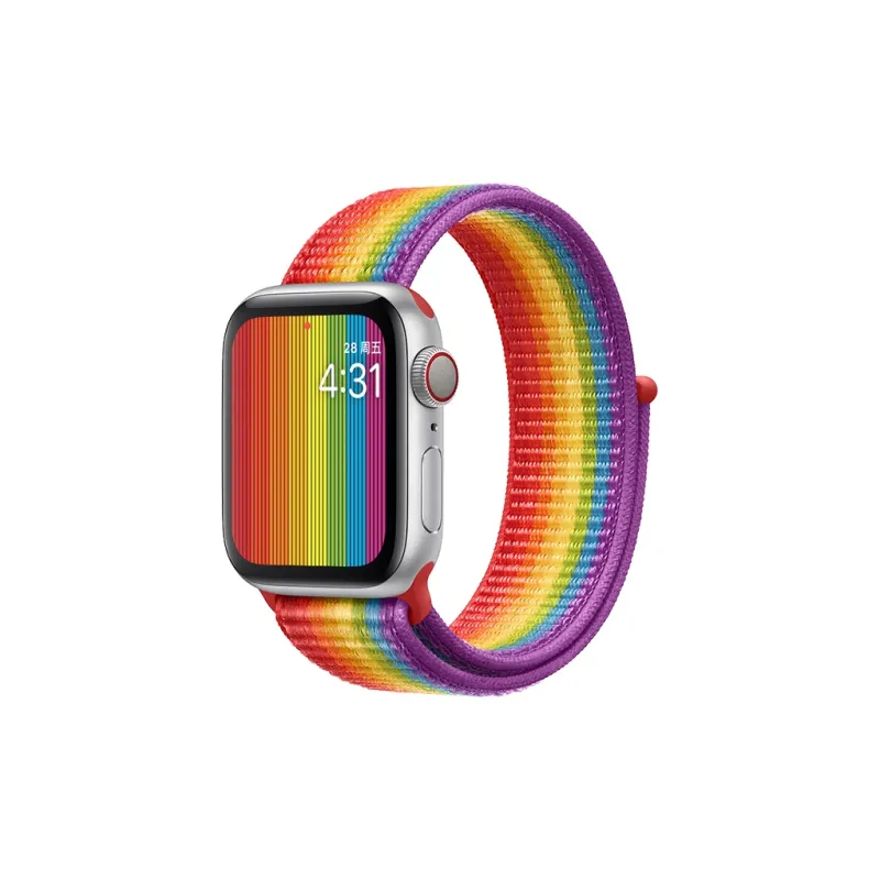 LeYu Apple Compatibility Watch Band Loopback Nylon Material-57
