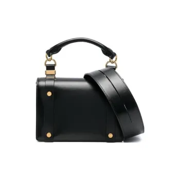 Chloe Grained Calfskin Shoulder Bag Crossbody Bag Handbag Small Size Women's Black