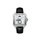 Silver Case White Dial Black Strap