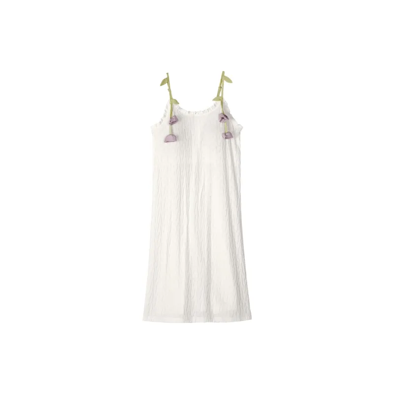 Song Qianya Nightgown Women's White-0