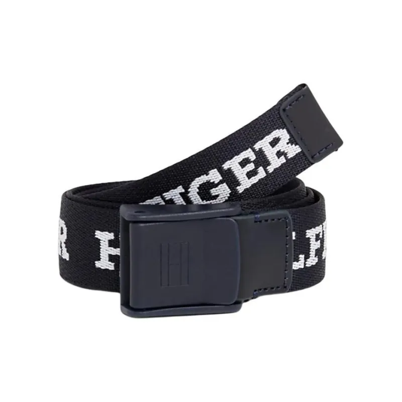 Tommy Hilfiger Letter Decoration Plate Buckle Leather Belts Kids' Multicolor-2