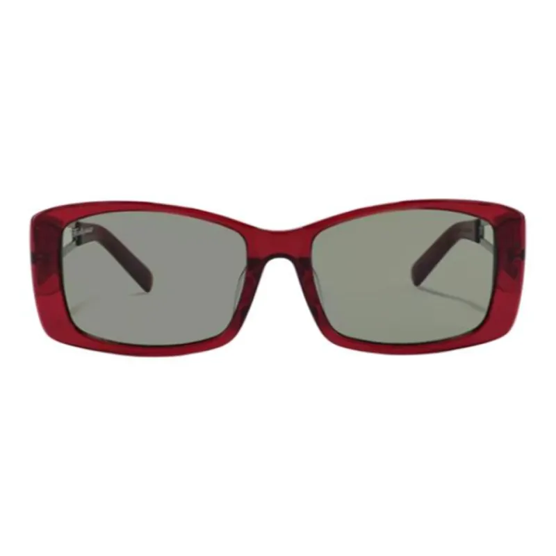 Fakeme Plate Irregular Shape Eyeglass Frames Unisex Red-1