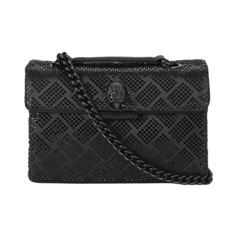 Kurt Geiger London Satin Shoulder Bag Crossbody Bag Women's Black-0