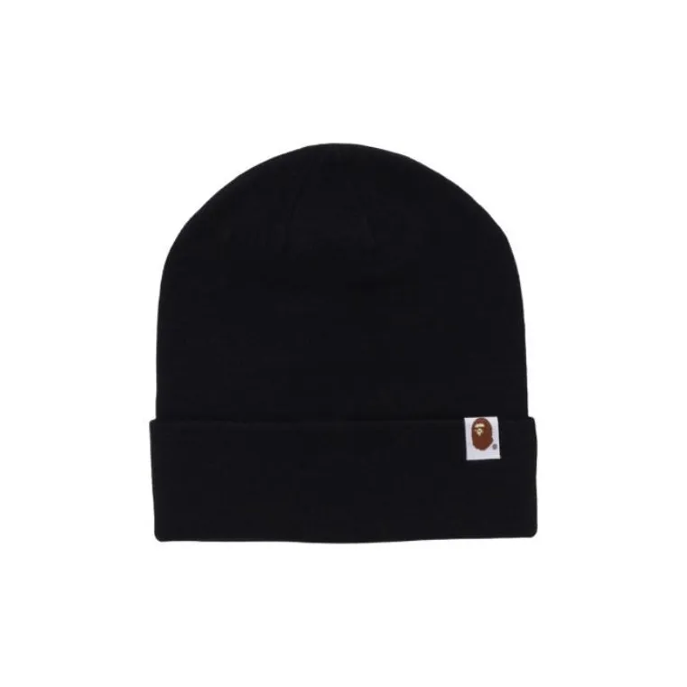 A BATHING APE Bape patch Knitted Beanie-1