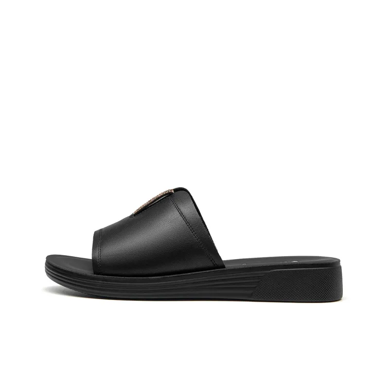 Spider King Slip Resistant Slide Slippers Women's Black-0