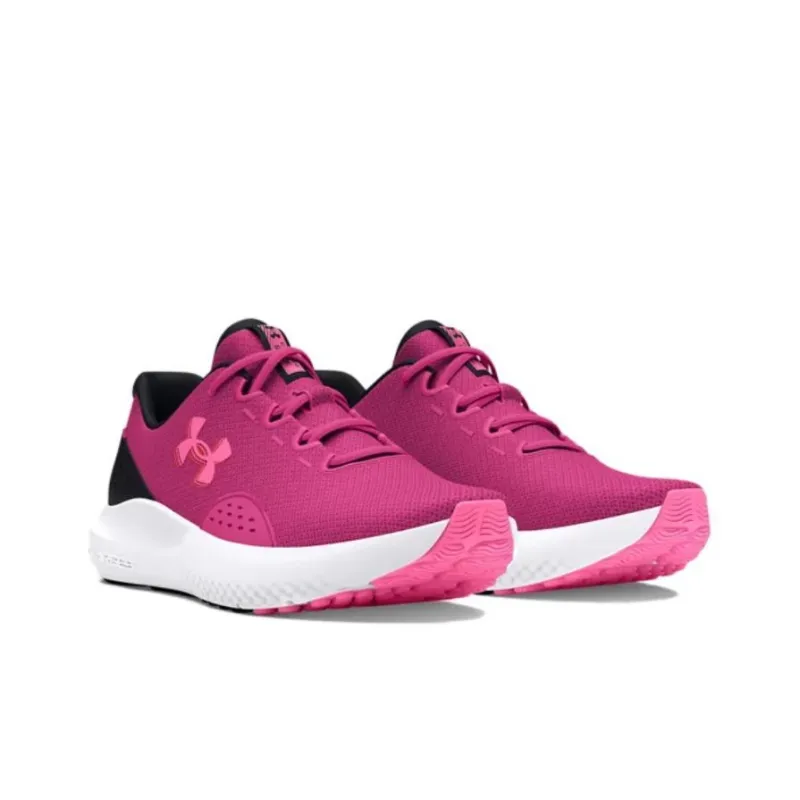 Under Armour Cushioning Wear Resistant Low Top Running Shoes Women's Black Pink-2