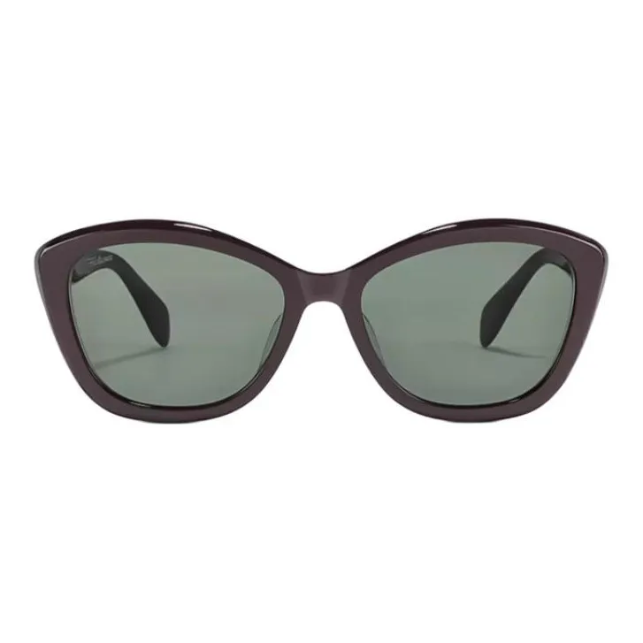 Fakeme Plate Frame Butterfly Sunglasses Unisex Brown-1