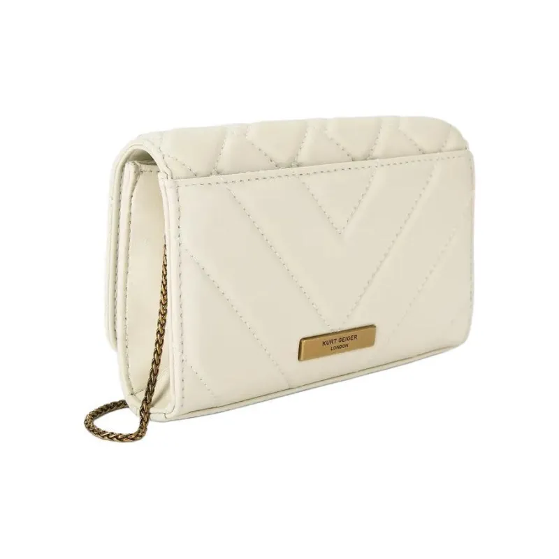 Kurt Geiger London Quilting Leather Crossbody Bag Shoulder Bag Mini Women's White-2