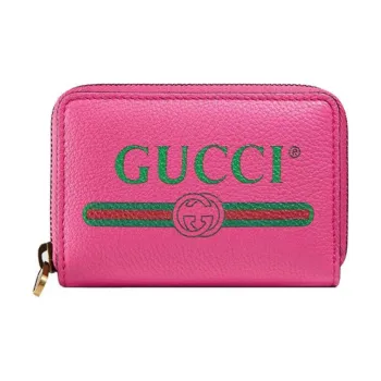 GUCCI Leather Wallet Unisex Fuchsia