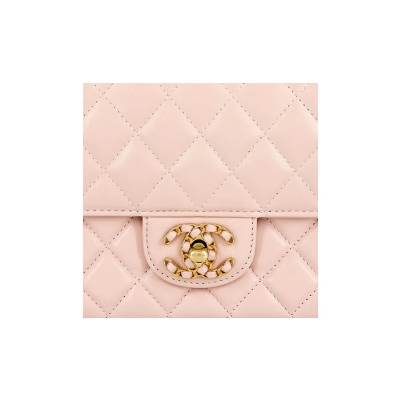 CHANEL Classic Flap CF Sheepskin Flap Bag, Shoulder Bag, Crossbody Bag Trumpets Women's Cherry Blossom Pink-4