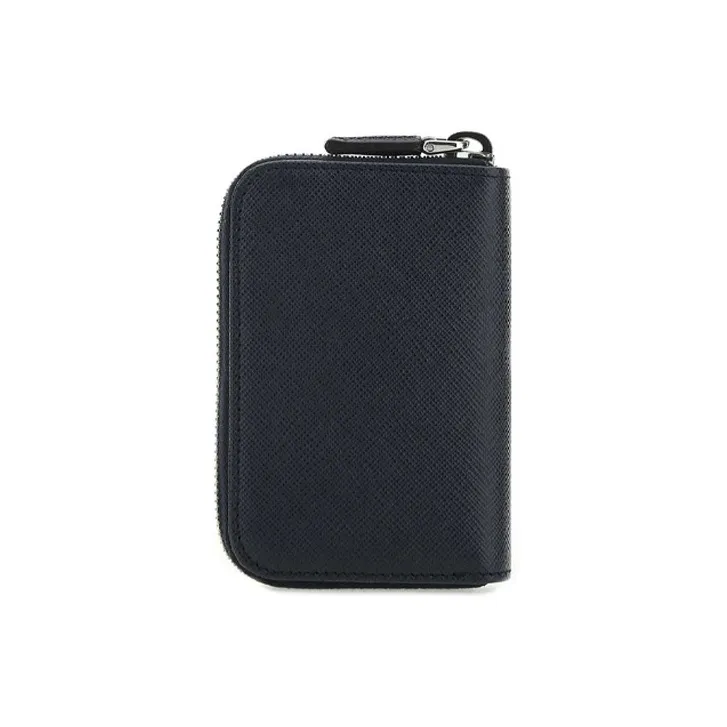 PRADA Leather Wallet Men's Blue-2