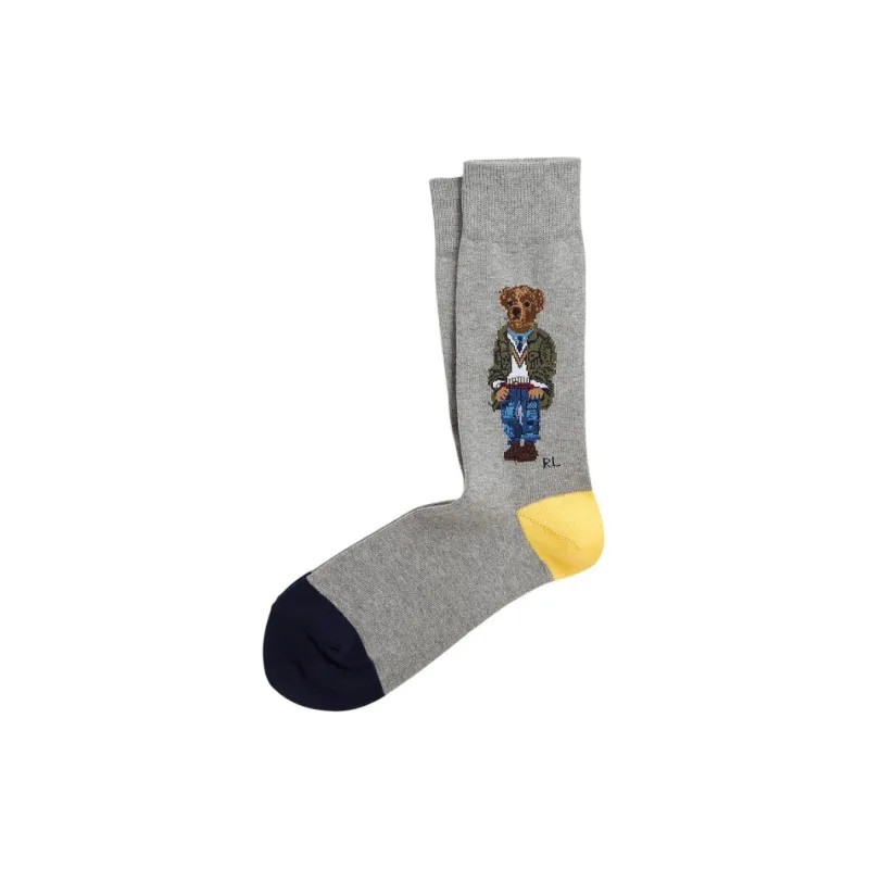 Polo Ralph Lauren SS24 Knee-High Socks Men's 1 Pack Heather Gray-0