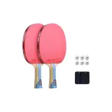 [Double Rackets Clothing Sets]6-Star 2 Horizontal/Includes 6 Pcs Star-Grade Balls+Racket Cover