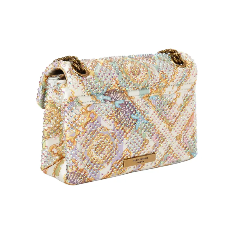 Kurt Geiger London Satin Shoulder Bag Crossbody Bag Mini Women's Cream-3